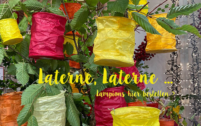 Papierlampions Laternen Herbstdeko