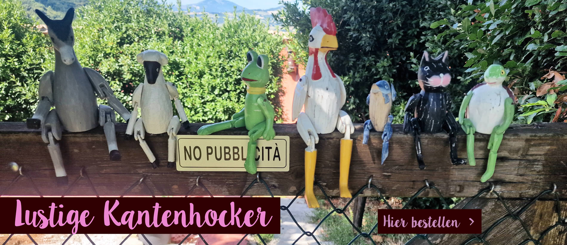 Lustige Kantenhocker aus Holz