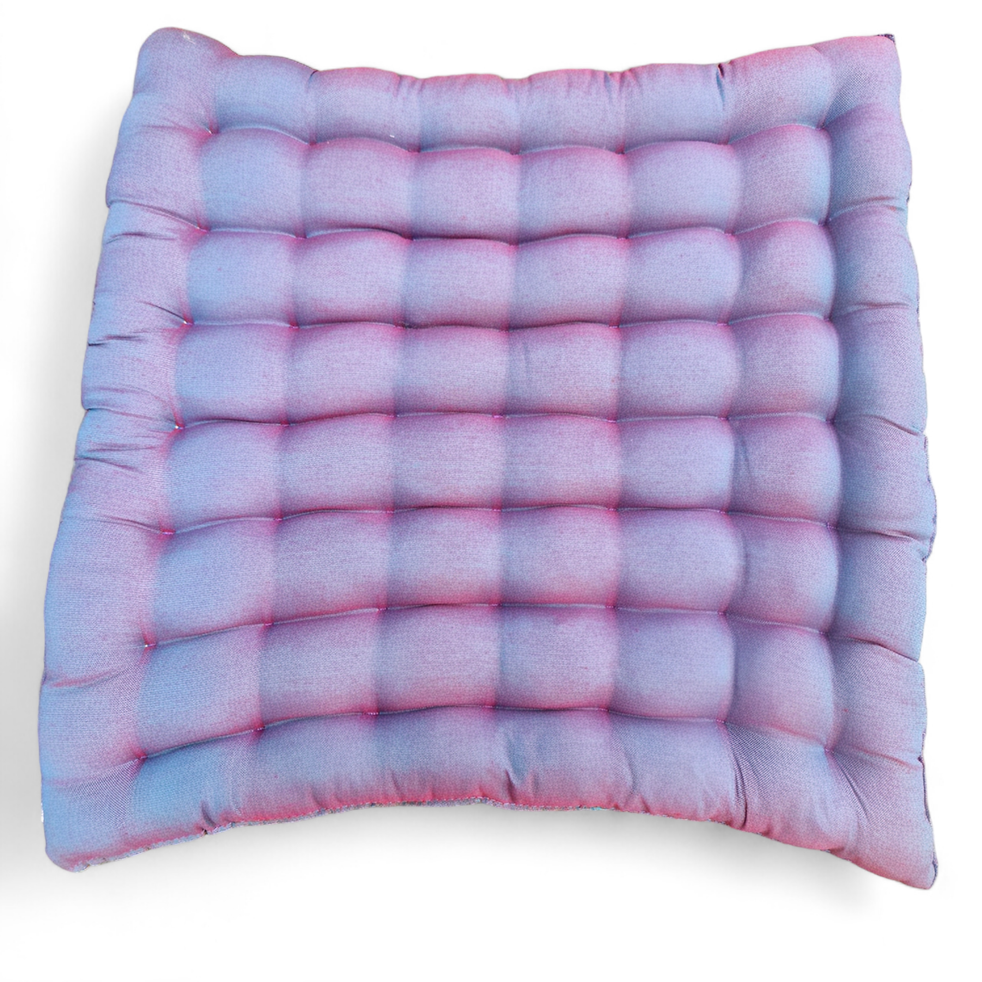 Sitzkissen flach blau gesteppt 40x40