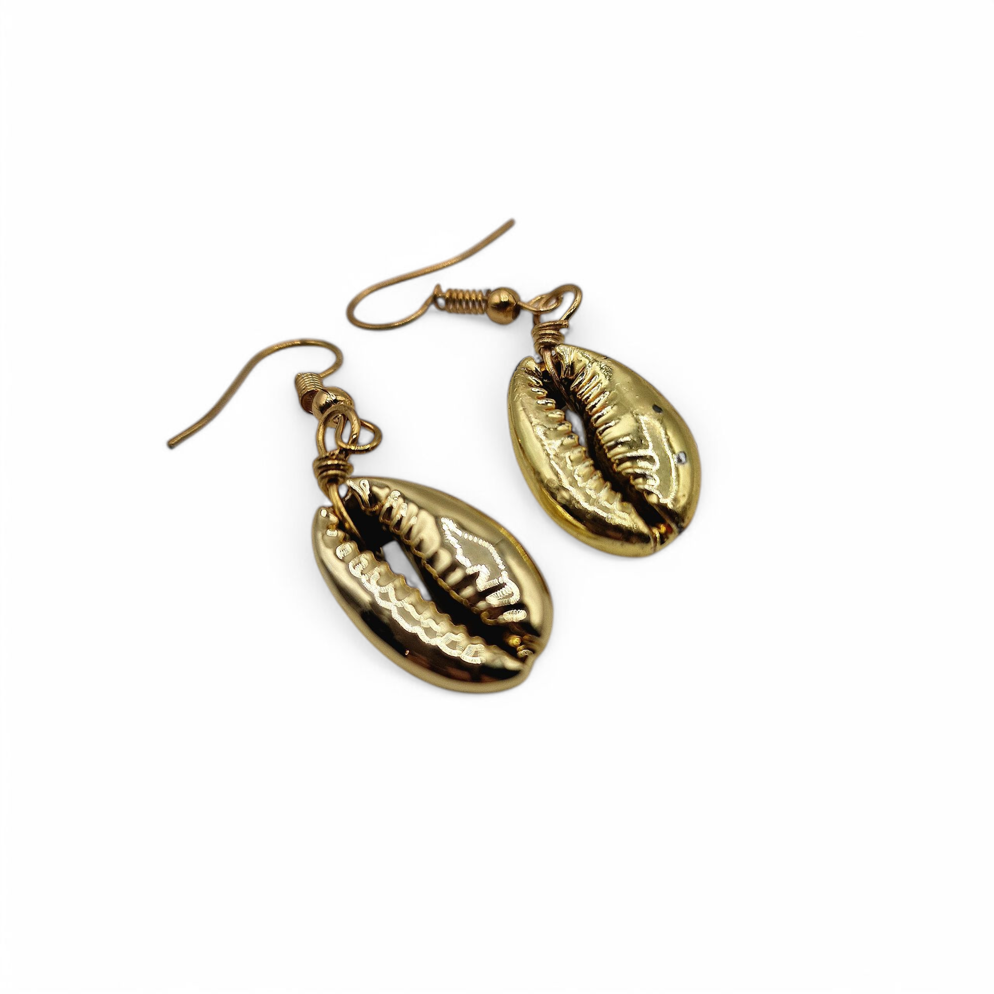 Ohrringe Kauri Muschel gold