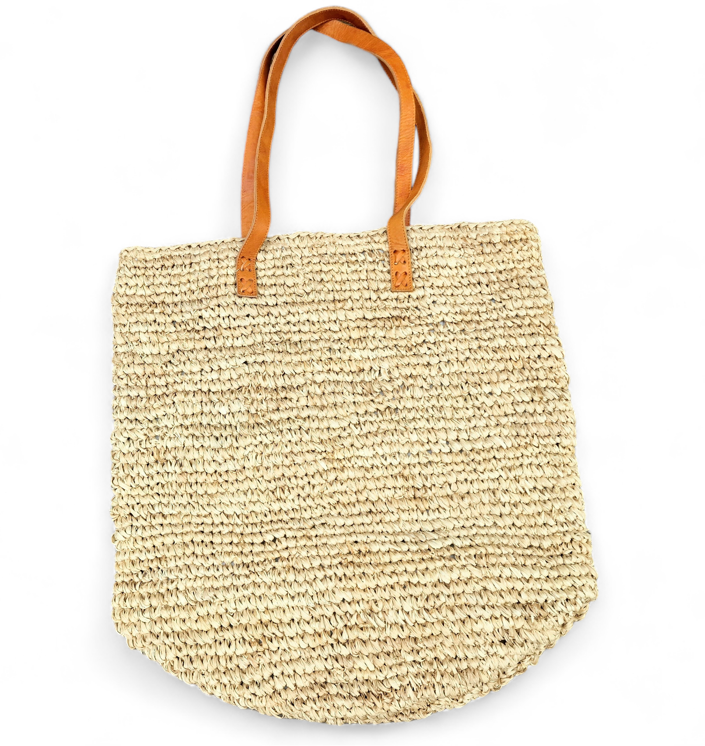 Photoroom-20240506_161549 Strandtasche/Shopper natur, Raffia, mit Lederhenkel