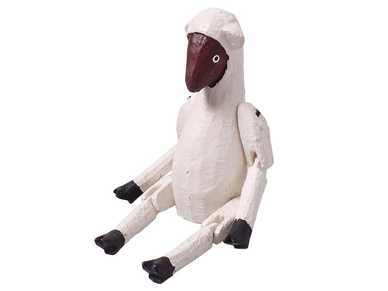 Holzfigur Kantenhocker Schaf Dekoschaf 16 cm