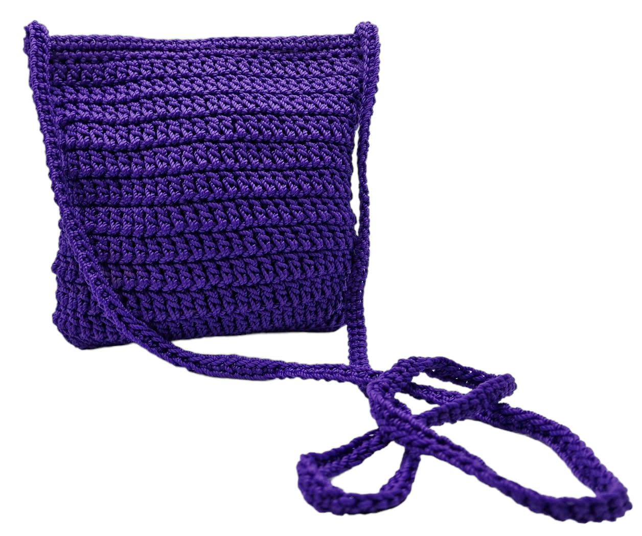 Handytasche zum Umhängen 18x17 cm gehäkelt  lila