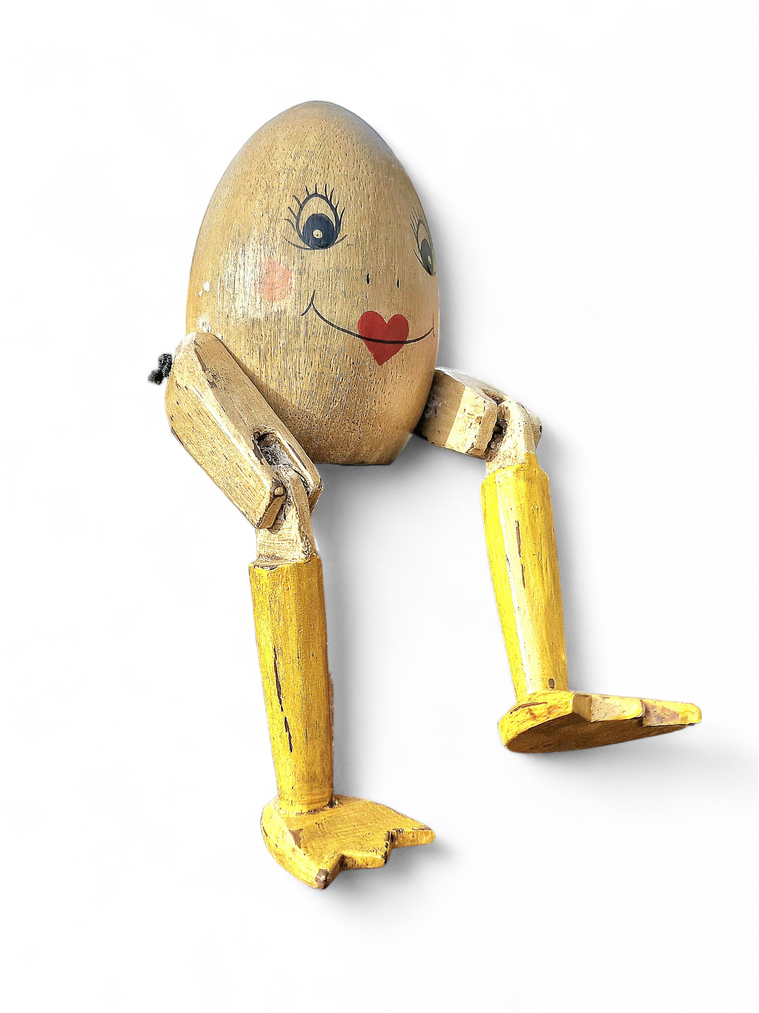 Kantenhocker Deko-Ei aus Holz im Vintage Look 20 cm