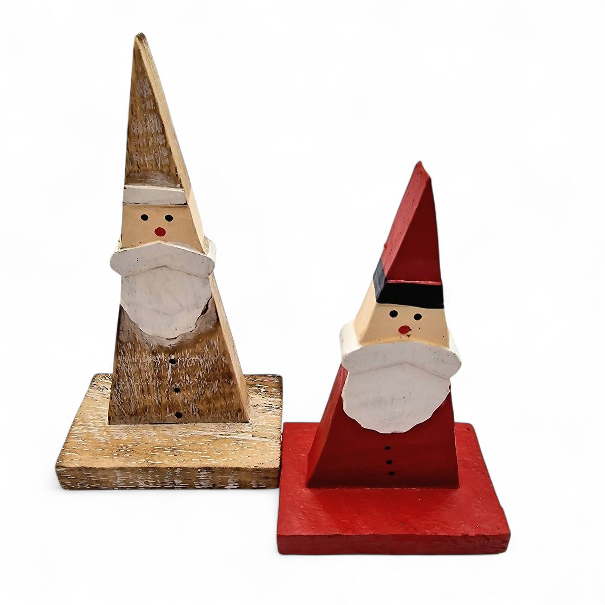 2 Santas rot, natur