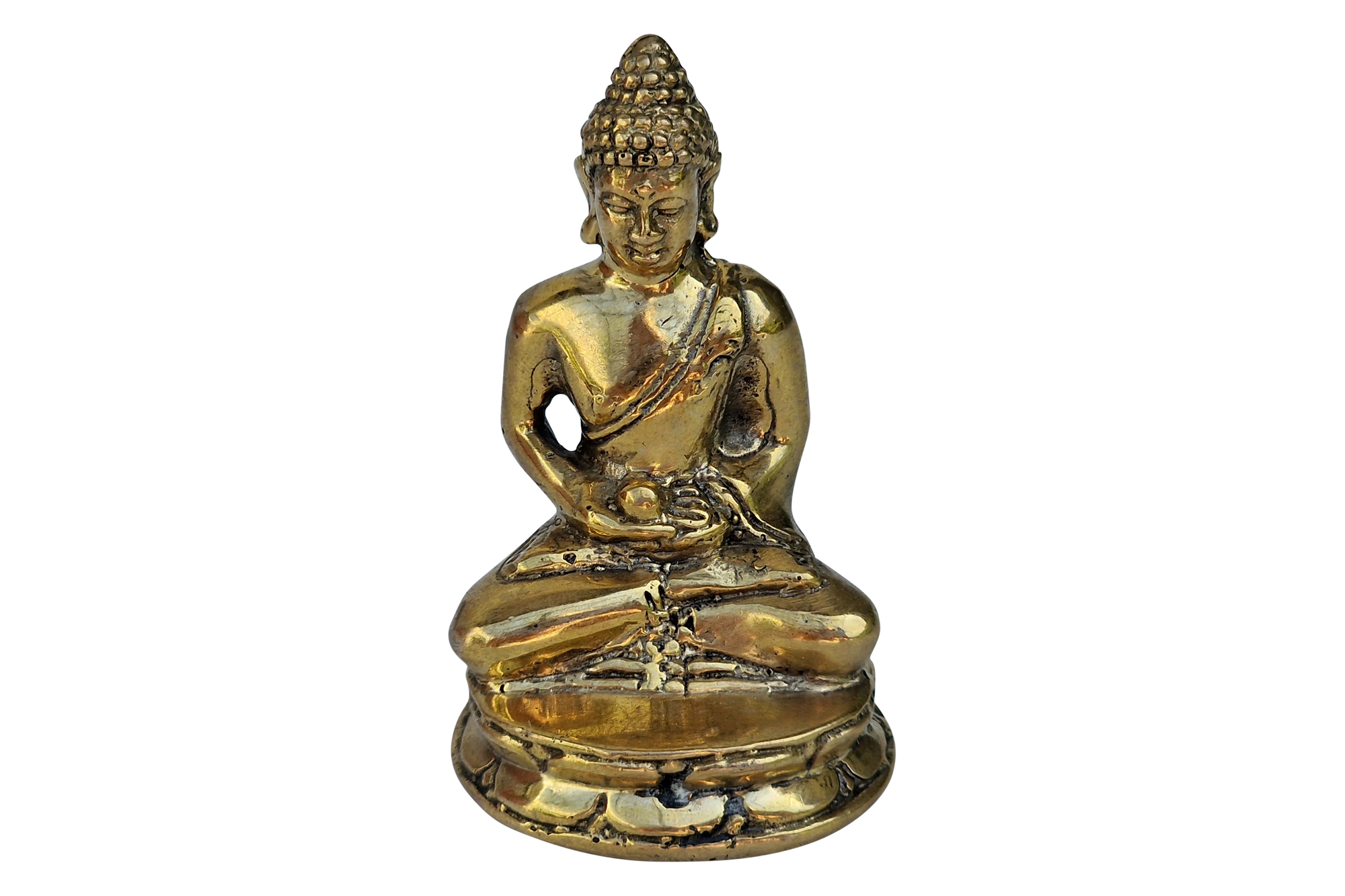 20220618_123950 Buddha sitzend aus Goldbronze