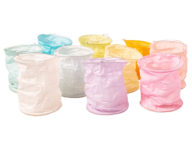 Papierlampions Papierlaternen Lichtertüten S/10 Rainbow-Pastell (M)