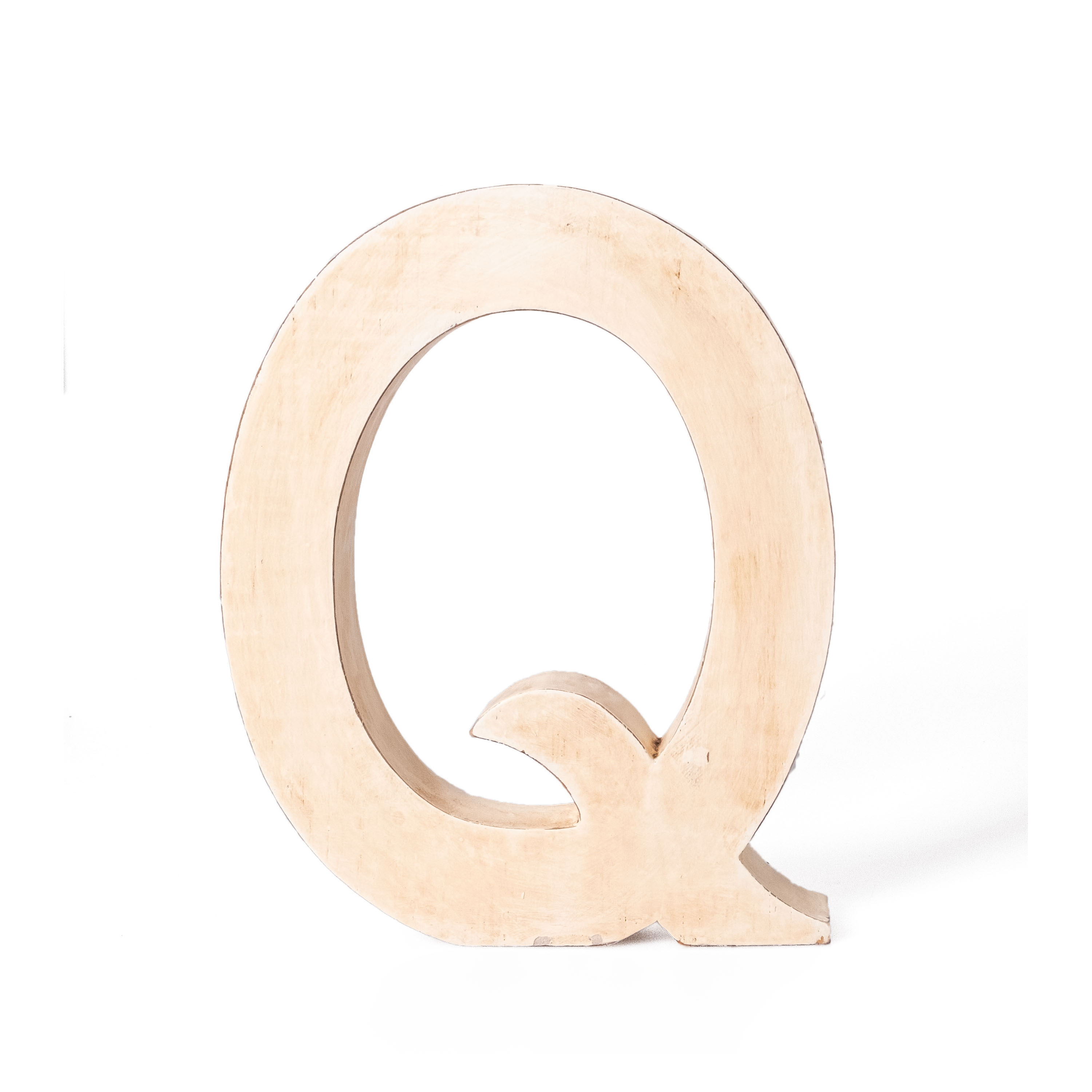 Holzbuchstabe Vintage "Q" 20cm