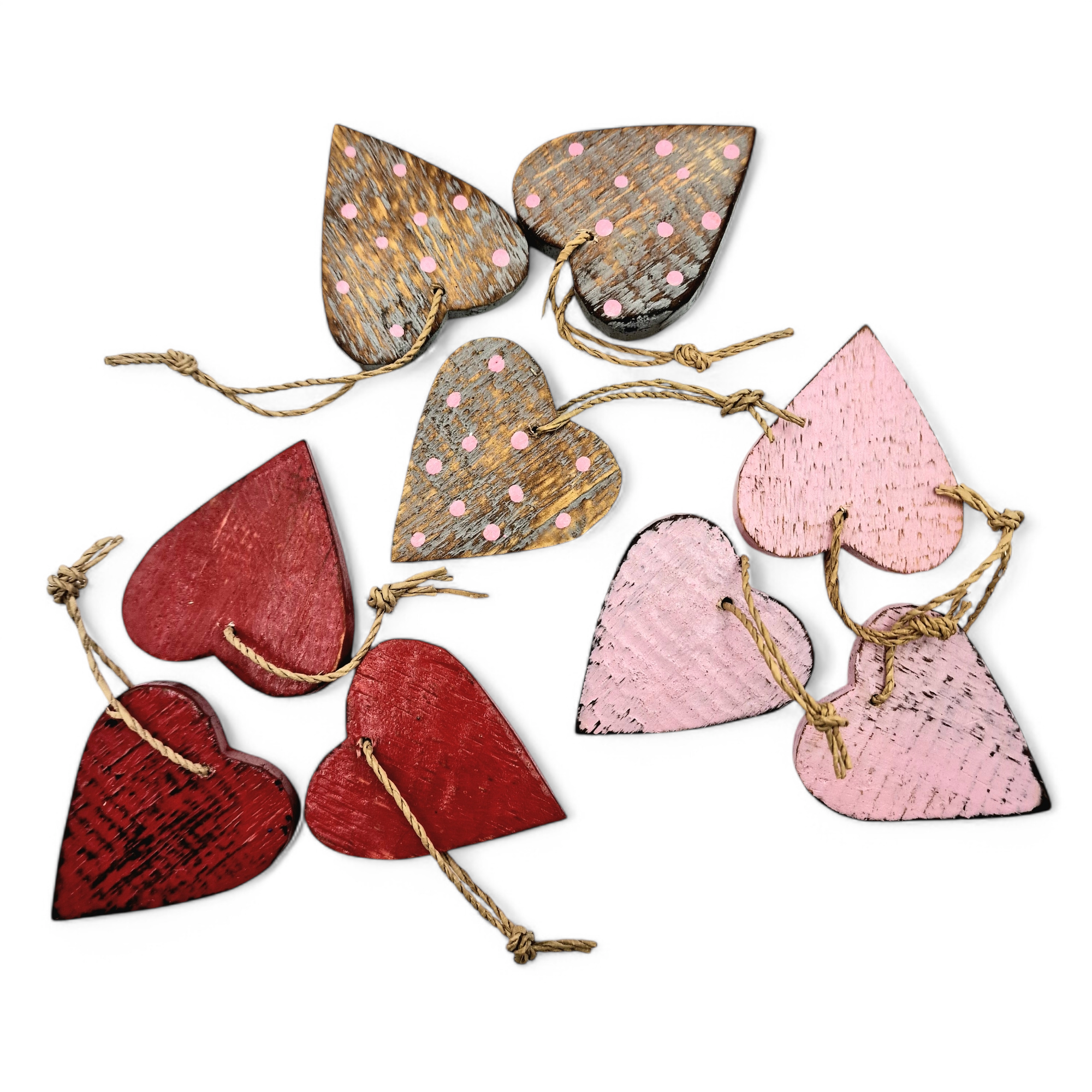 Herz Holzanhänger Valentine Mix (Set of 9) vintage