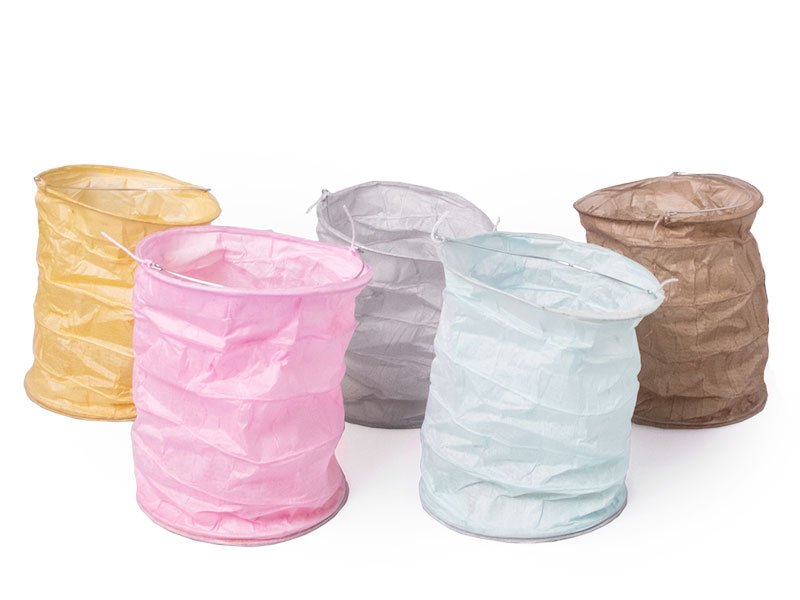 Papierlampions Zylinderform  S/5 Pastelltöne (M) 12 cm