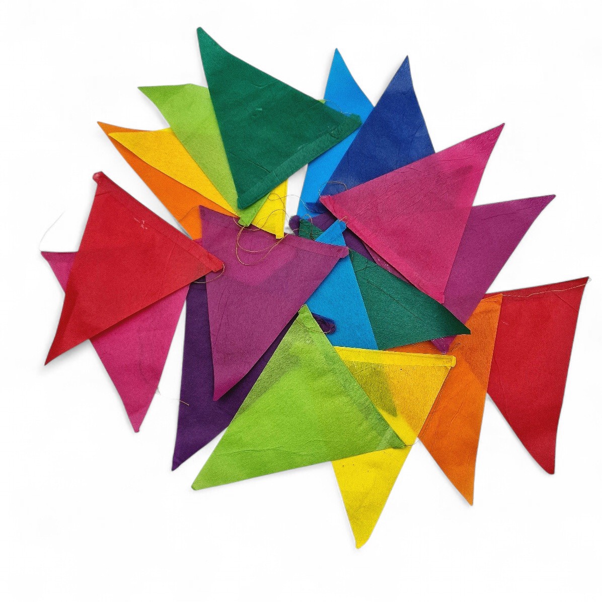 Papiergirlande Rainbow mit Wimpeln 4,00 m