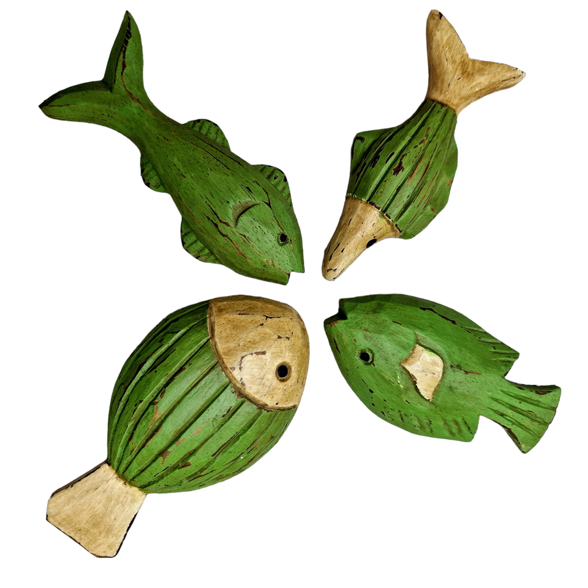 Photoroom-20240904_161730-1 Kühlschrank-Magnetfische aus Holz  (4) grün vintage handgemacht