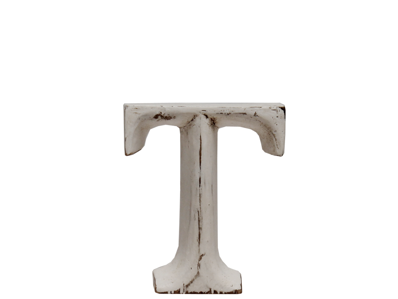 Holzbuchstabe in 3D, handgemacht "T" 8cm