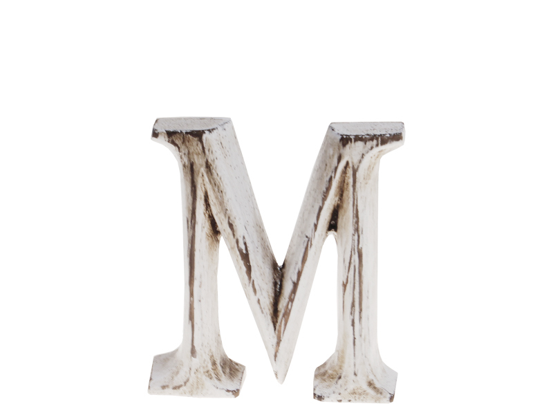 2350_0 Holzbuchstabe, Dekobuchstabe "M" 8cm