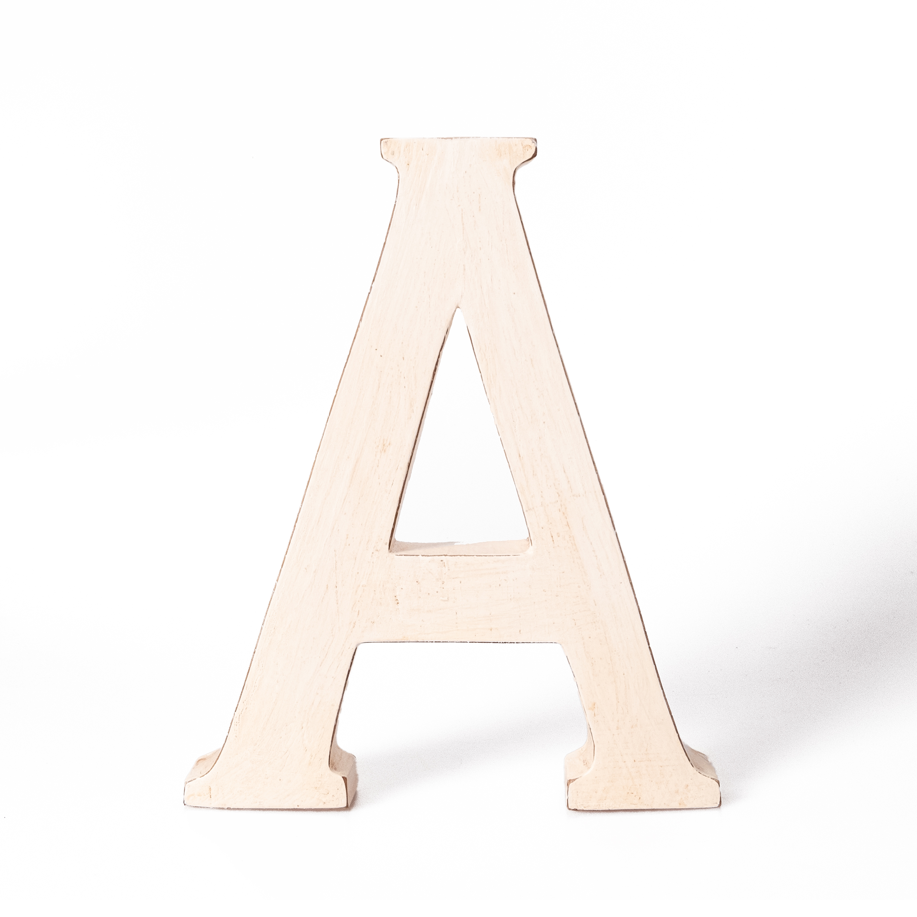 Holzbuchstabe Vintage "A" 20cm Dekobuchstabe zum Aufstellen, handgemacht