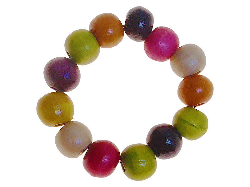Armband Holzperlen (bunt)