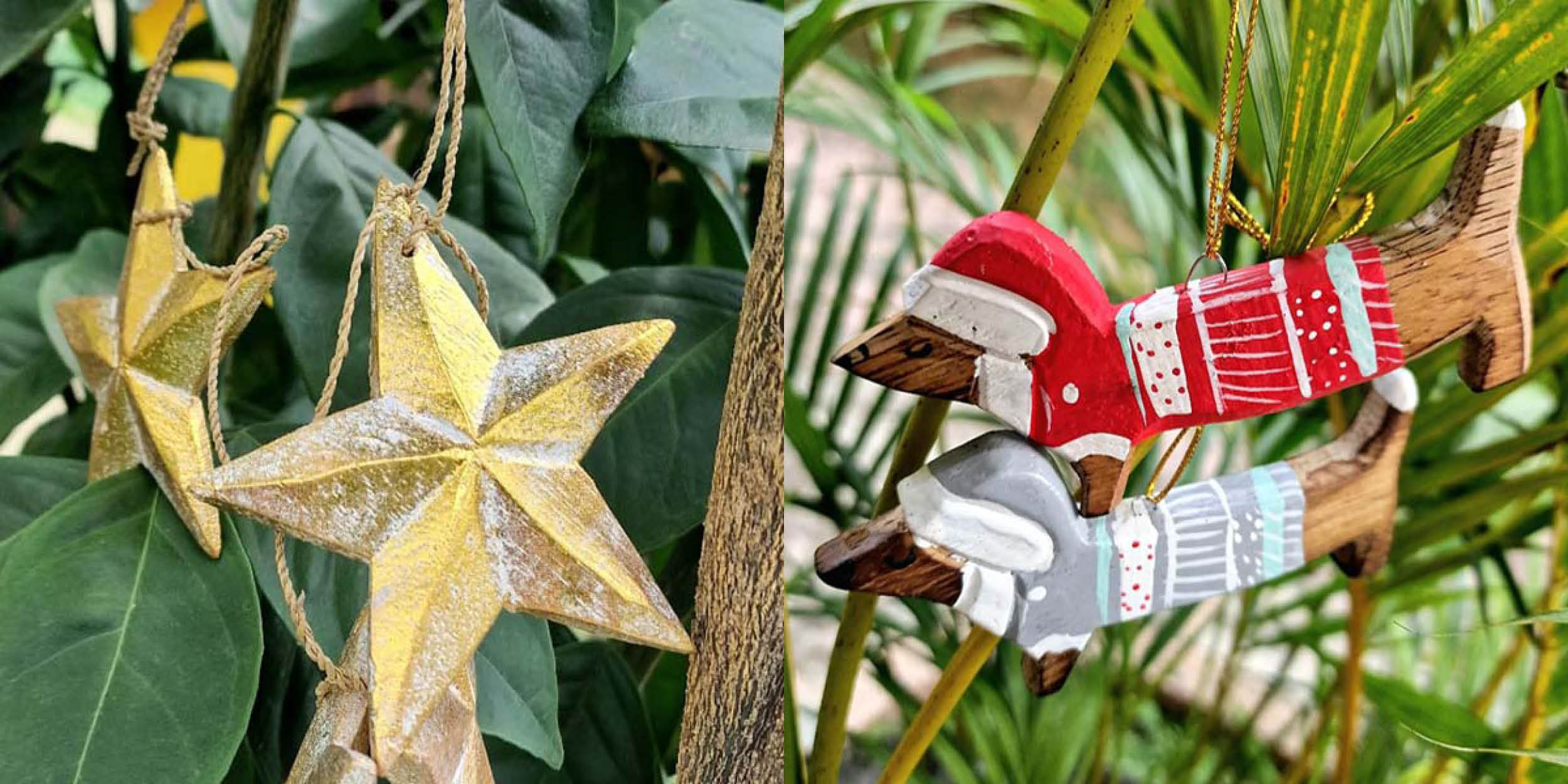 Neue Bali Weihnachtsdeko - handgemachte Xmas Deko aus Bali