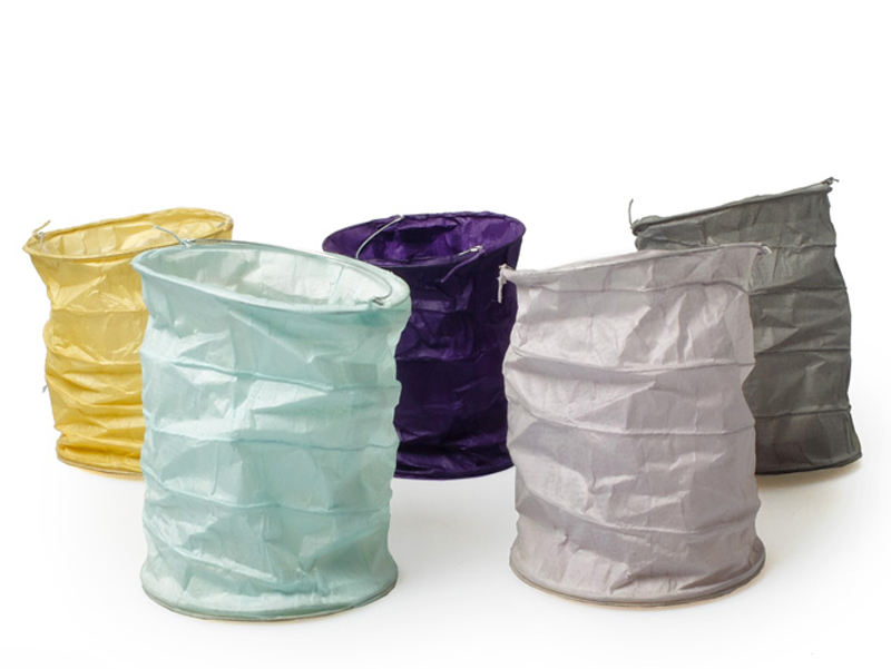 Papierlampions in Zylinderform Set/5 DIRTY (M) 12 cm