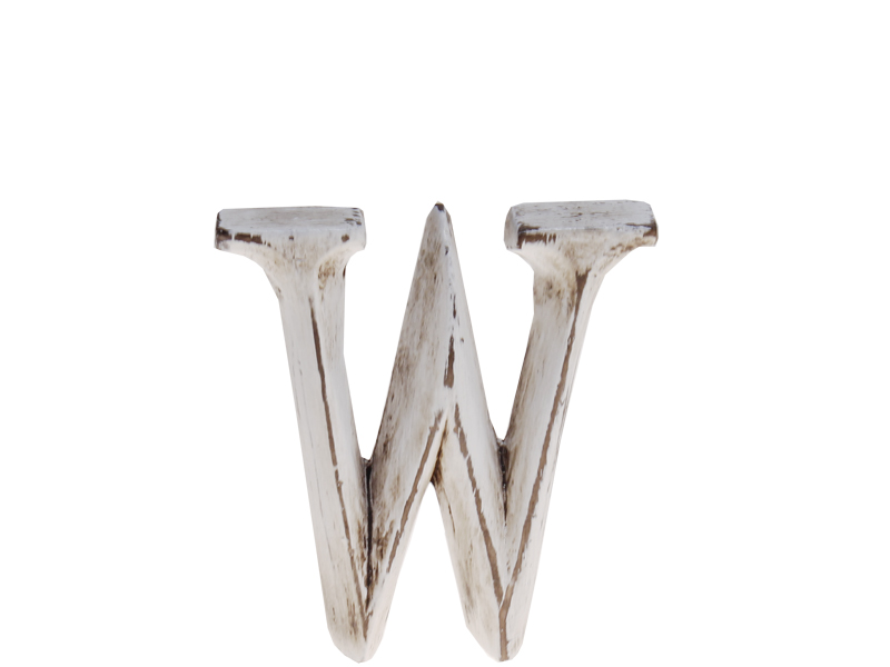 Holzbuchstabe Dekobuchstabe "W" 8cm