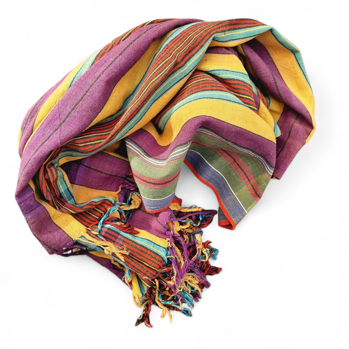 Sarong Cotton bunt gestreift
