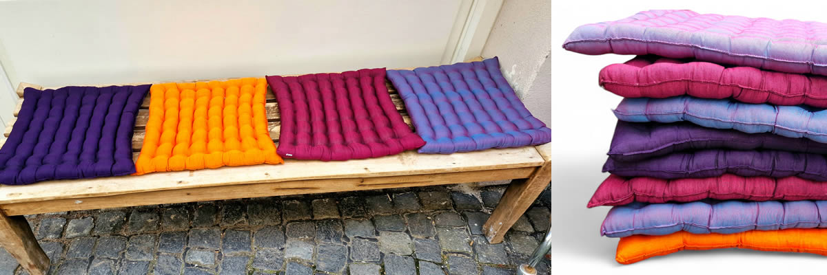 Bunte Sitzkissen