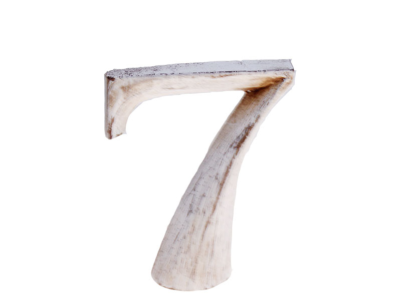 Holzzahl 7  8cm