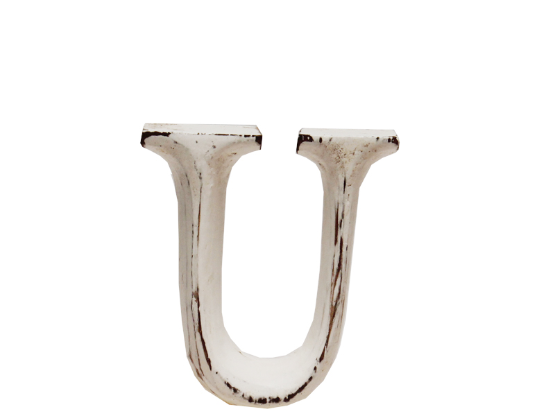 Holzbuchstabe Dekobuchstabe "U" 8cm