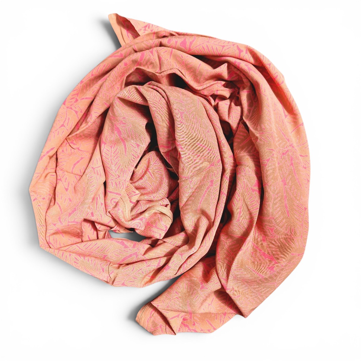   Sarong aus Viskose, gemustert, Flamingo-rot