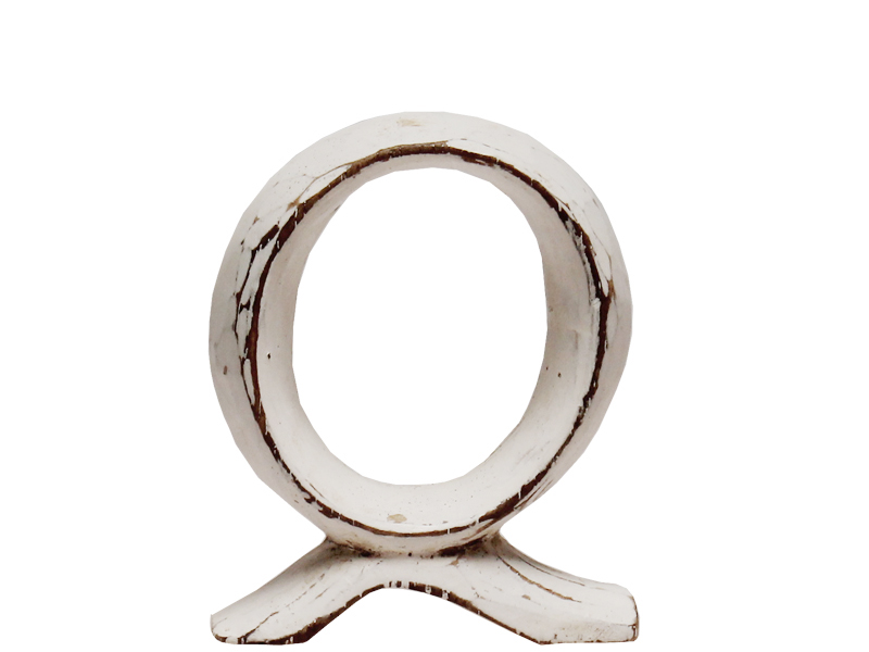 Holzbuchstabe, 3D-Buchstabe "Q" 8cm zum Aufstellen