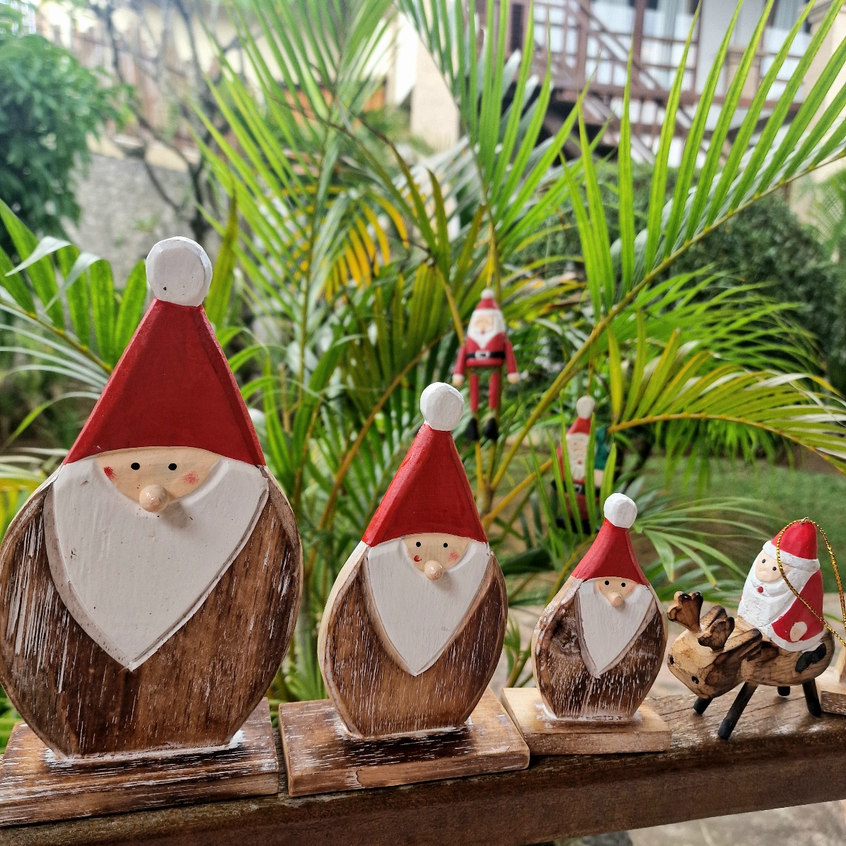 Wichtel xmas vor Palmen