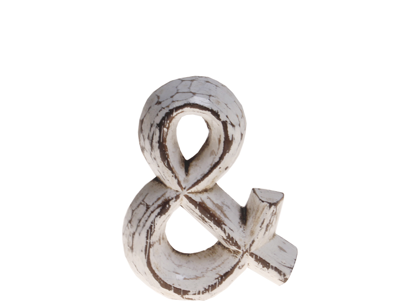 Holz Sonderzeichen, Dekobuchstabe "&" 8cm