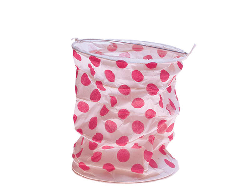 Papierlampion Papierlaternen Lichtertüten Punkte pink (M)