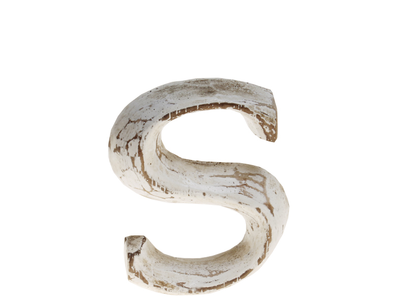 Dekobuchstabe, Holzbuchstabe "S" 8cm