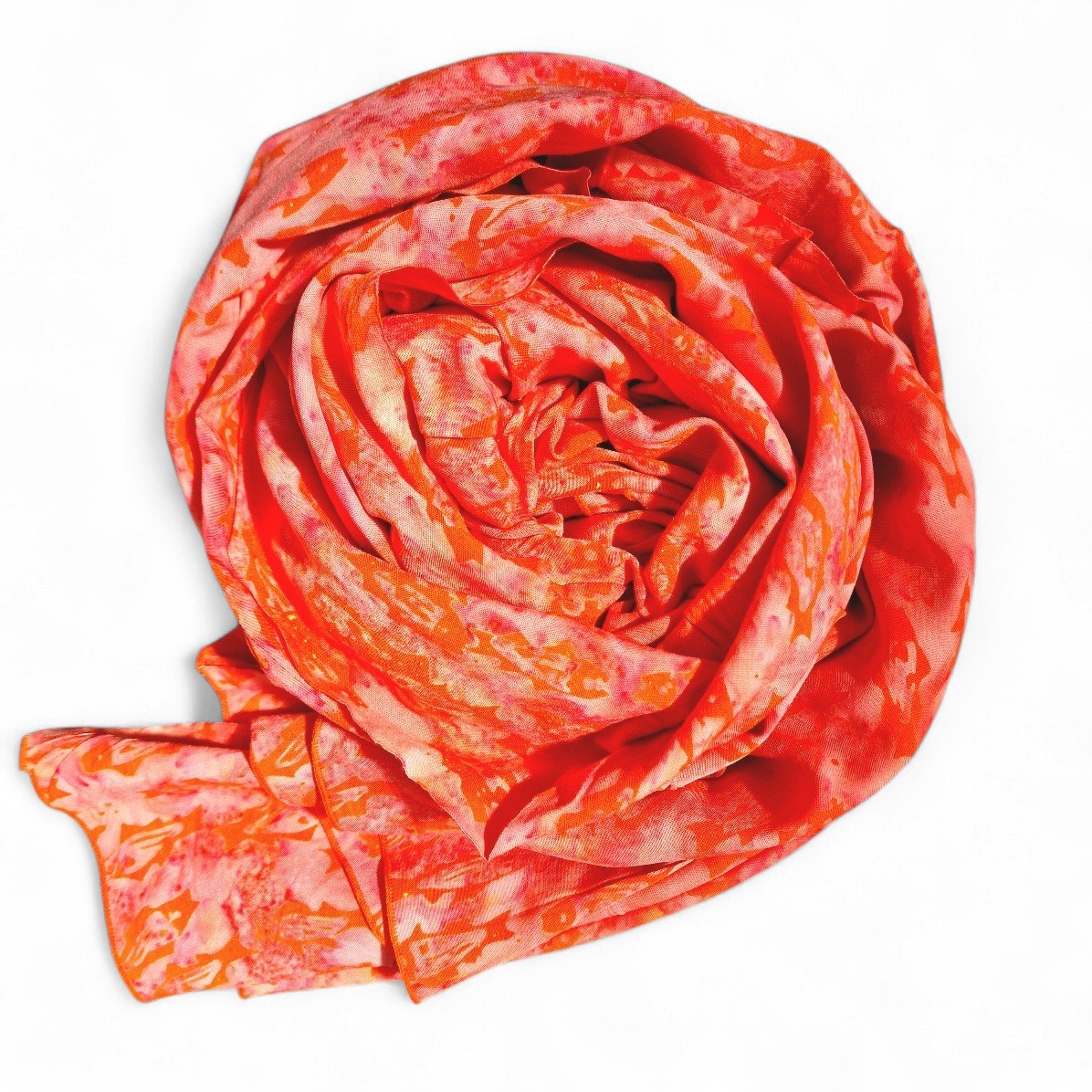 Bali Sarong Batikstyle orange-pfirsich, Viskose