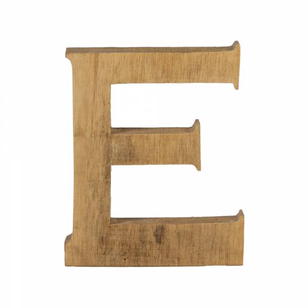 Holzbuchstabe &quot;E&quot; natur, aus Holz, 20cm