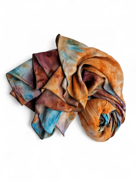 Sarong Batikmuster orange/türkis/bordeaux