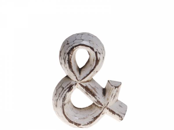 Holz Sonderzeichen, Dekobuchstabe &quot;&amp;&quot; 8cm
