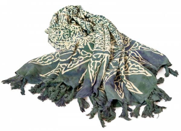 Sarong grün-grau floral Batik