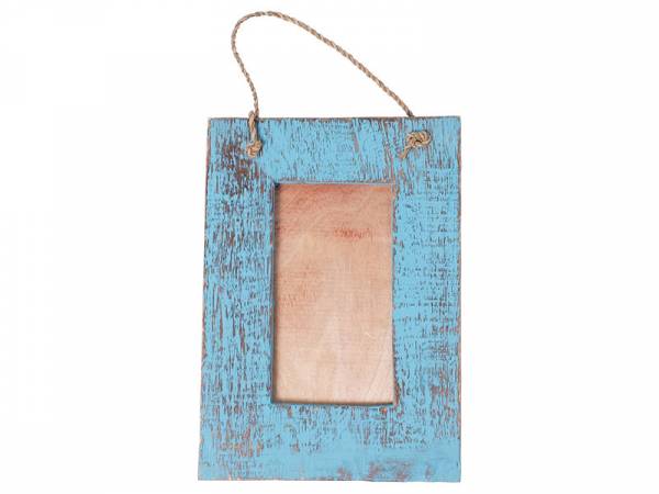 Holzrahmen türkis antik 17,5x25 (vertikal)