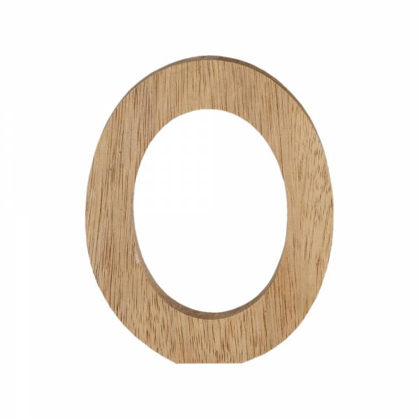 Holzbuchstabe &quot;O&quot;, natur, aus Holz 20cm