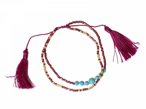 Armband Perlchen mit Türkis (lila)