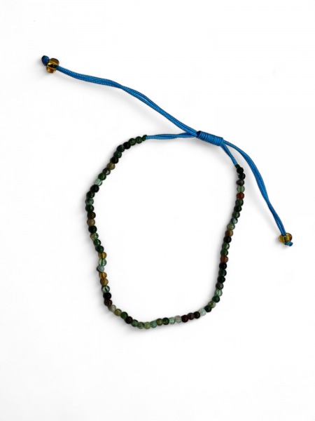 Armband fein, Perlchen aus Achat, grün