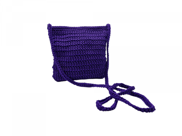 Handytasche zum Umhängen klein gehäkelt lila