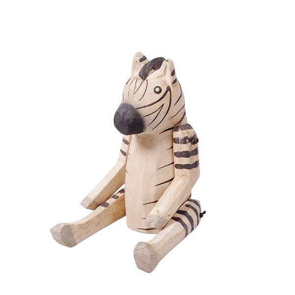 Holzfigur Kantenhocker Zebra Dekozebra16 cm