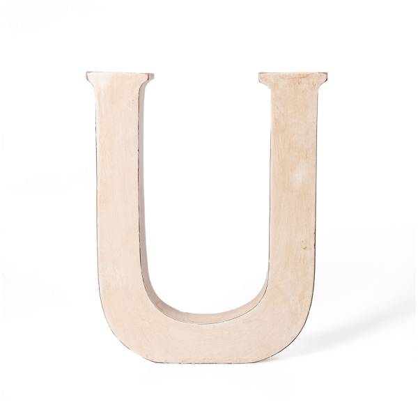 Holzbuchstabe Vintage &quot;U&quot; 20cm