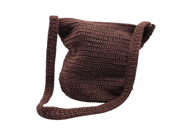 Häkeltasche, Crossbag, handgemacht, crossbody braun