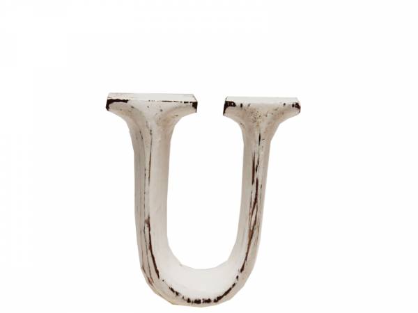 Holzbuchstabe Dekobuchstabe &quot;U&quot; 8cm