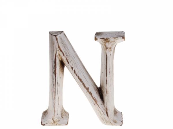 Holzbuchstabe 3D-Buchstabe &quot;N&quot; 8cm