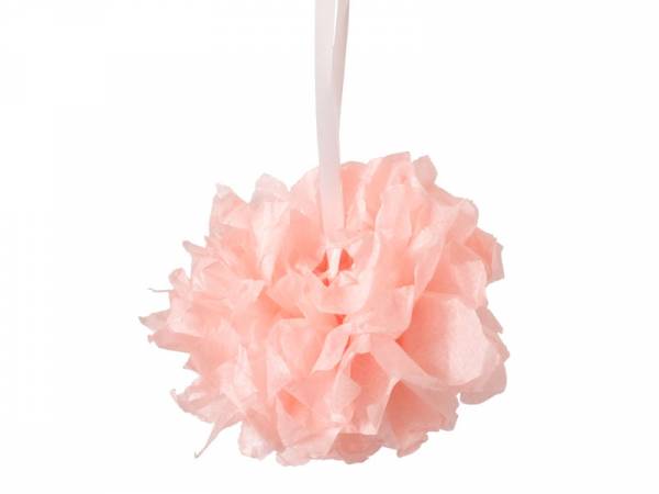 Papierpompon pfirsich
