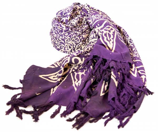 Sarong lila floral Batik